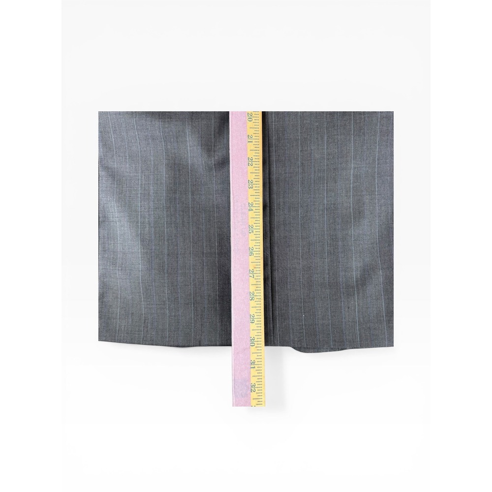 Vito Rufolo Men Grey Pinstripe Super 100 Zignone Wool Blazer Jacket 42 Italy - Picture 7 of 10
